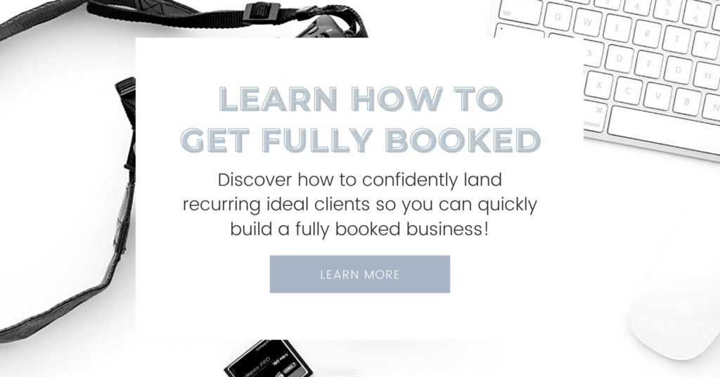 Brand and commercial photographers and videographers learn how to get fully booked - discover how to land recurring ideal clients so you can quickly build a fully booked business.