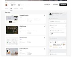Image of Honeybook client portal and file sharing